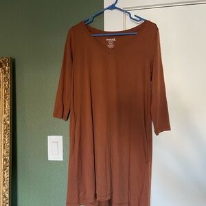 Wool& Cinnamon Willow 3/4 Sleeve Dress